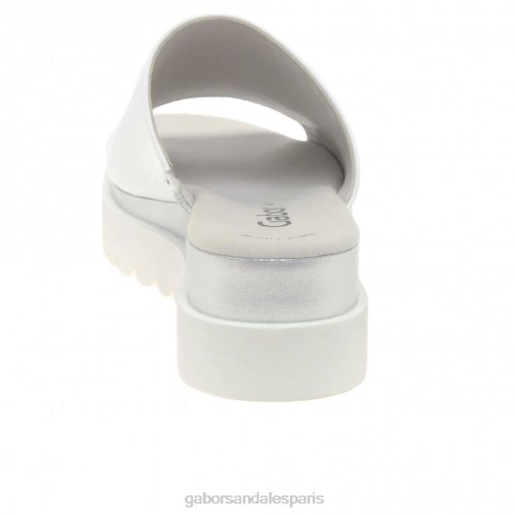 femmes Gabor blanc mules à plateforme emily-rose chaussure 4LHL175