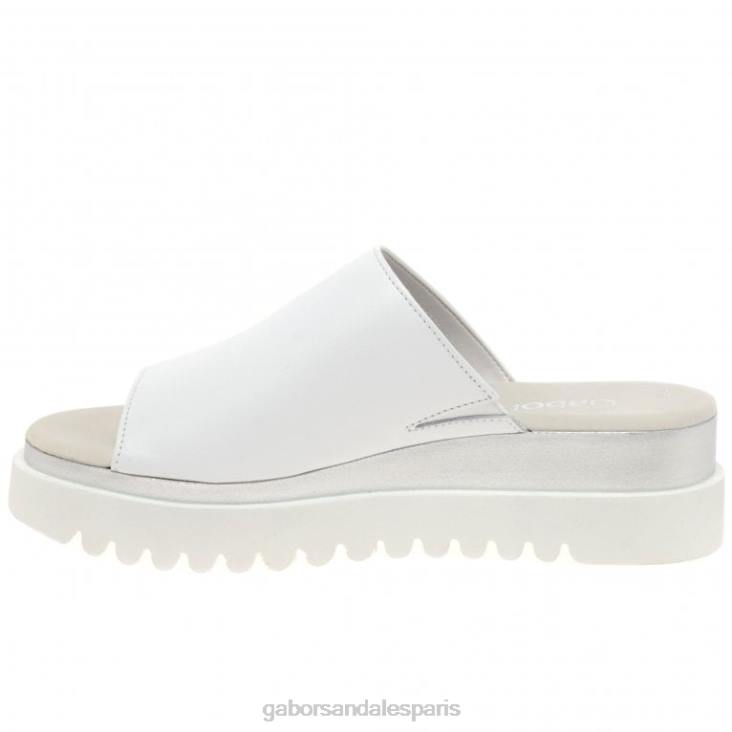 femmes Gabor blanc mules à plateforme emily-rose chaussure 4LHL175