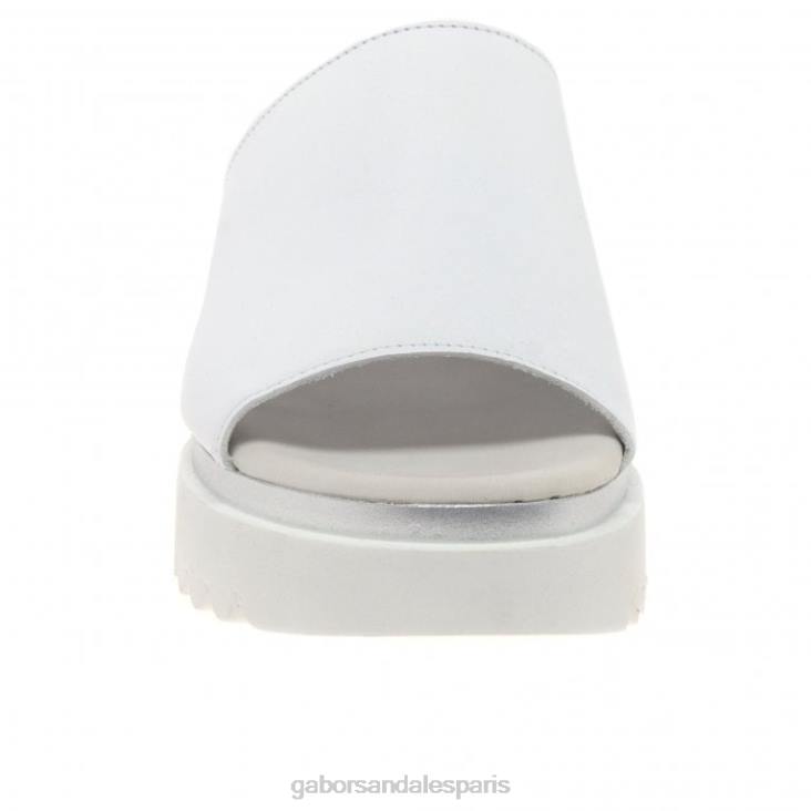 femmes Gabor blanc mules à plateforme emily-rose chaussure 4LHL175