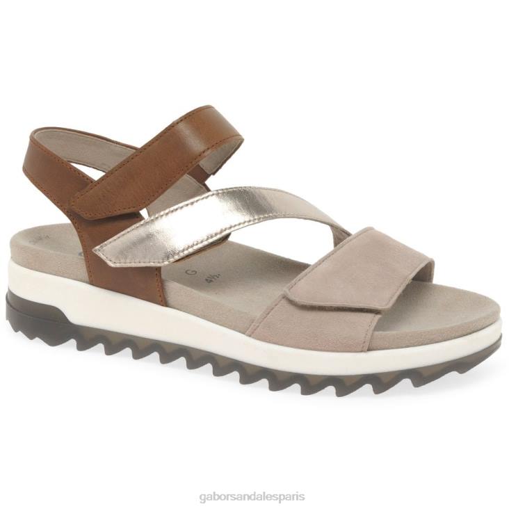 femmes Gabor cacahuète/muscle Verity - Sandales à talons bas et lanières chaussure 4LHL172