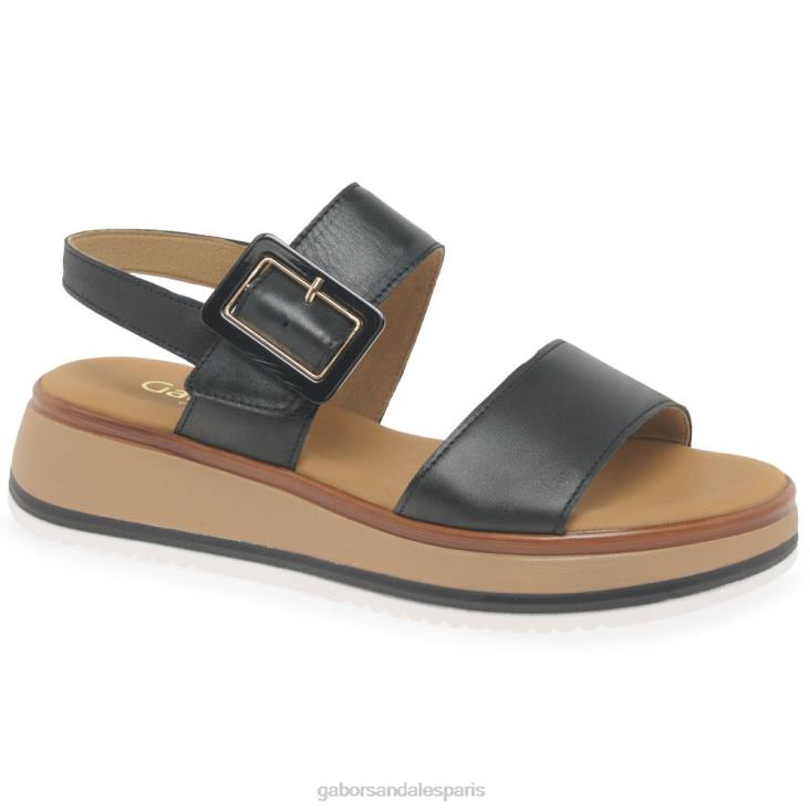 femmes Gabor noir sandales aviemore chaussure 4LHL161