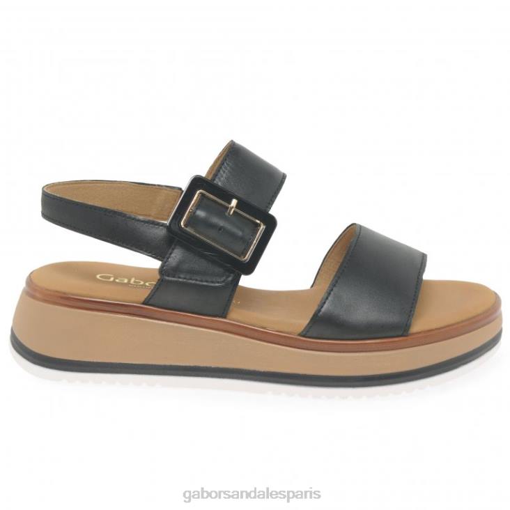 femmes Gabor noir sandales aviemore chaussure 4LHL161