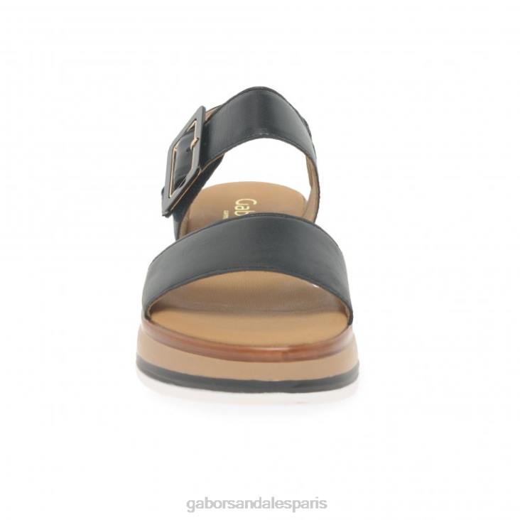 femmes Gabor noir sandales aviemore chaussure 4LHL161