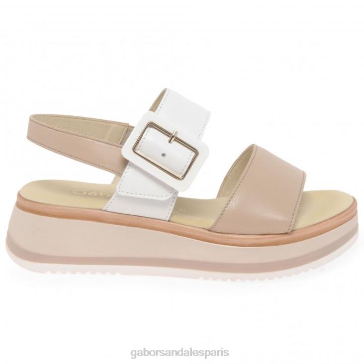 femmes Gabor rose/blanc sandales aviemore chaussure 4LHL160