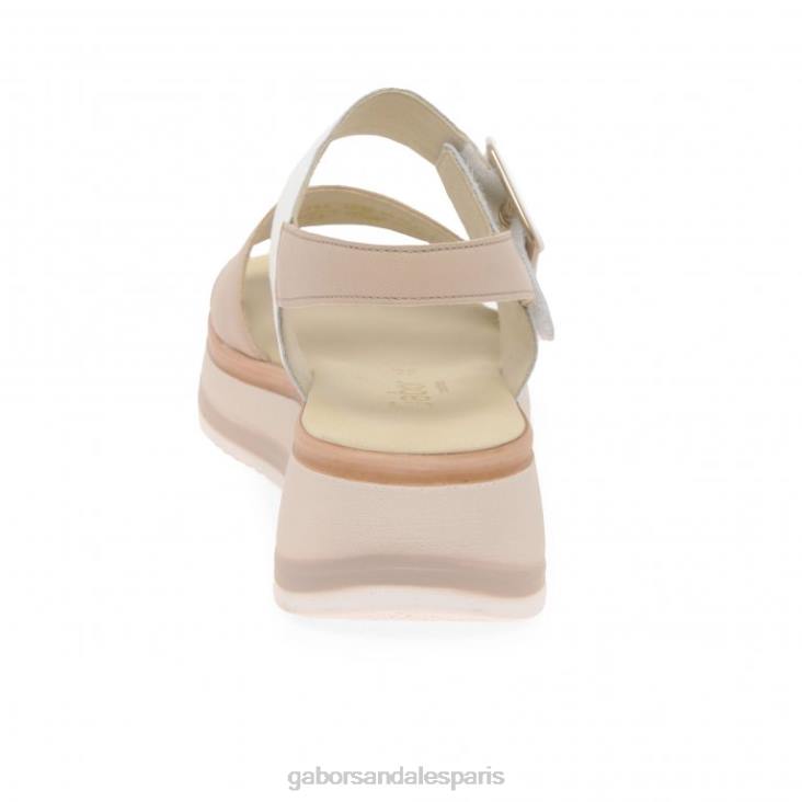 femmes Gabor rose/blanc sandales aviemore chaussure 4LHL160