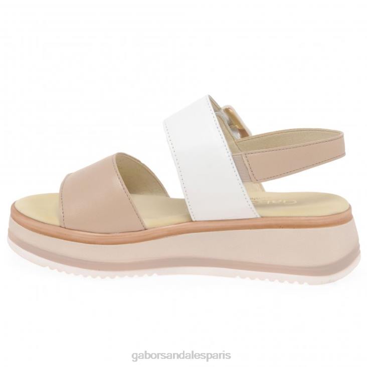 femmes Gabor rose/blanc sandales aviemore chaussure 4LHL160