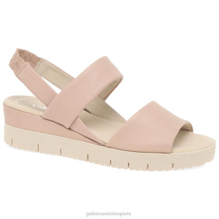 femmes Gabor rose sandales à talons compensés gavell chaussure 4LHL167