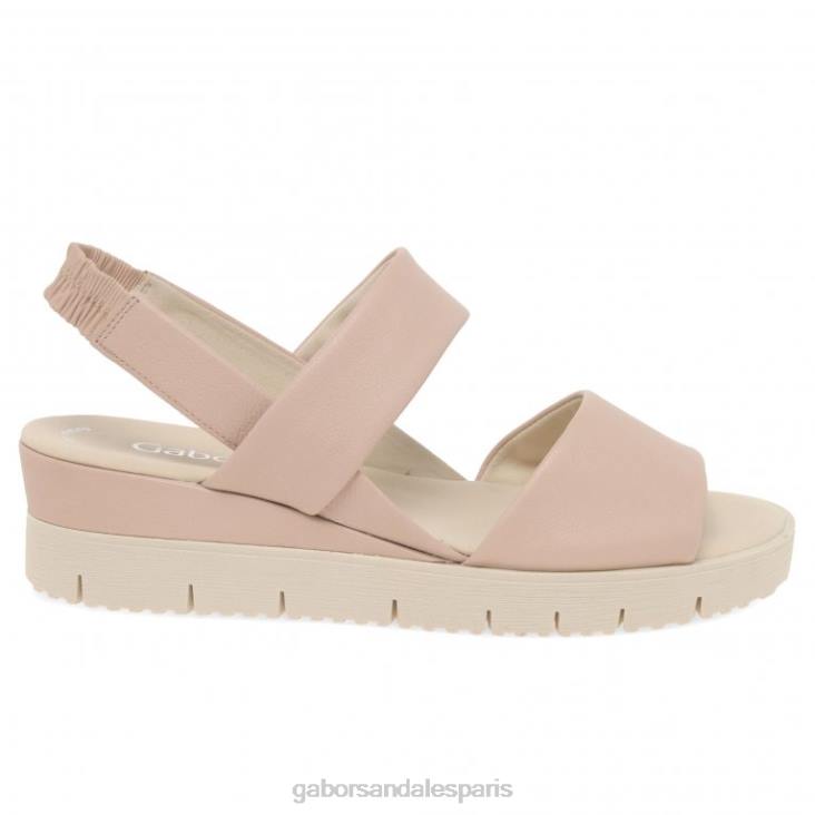 femmes Gabor rose sandales à talons compensés gavell chaussure 4LHL167