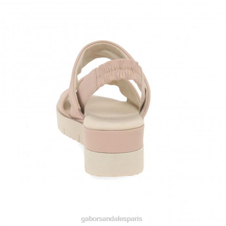 femmes Gabor rose sandales à talons compensés gavell chaussure 4LHL167