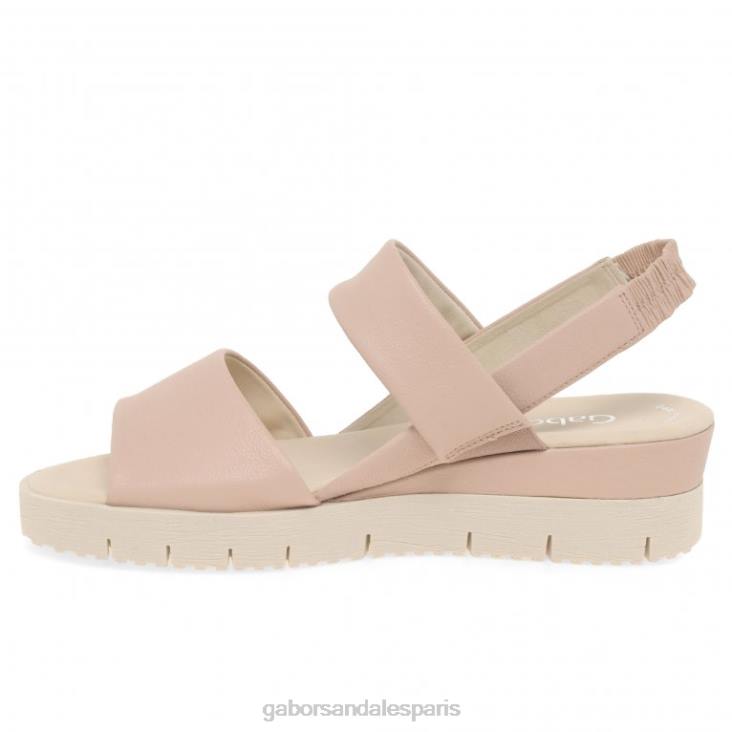 femmes Gabor rose sandales à talons compensés gavell chaussure 4LHL167