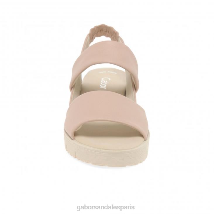 femmes Gabor rose sandales à talons compensés gavell chaussure 4LHL167