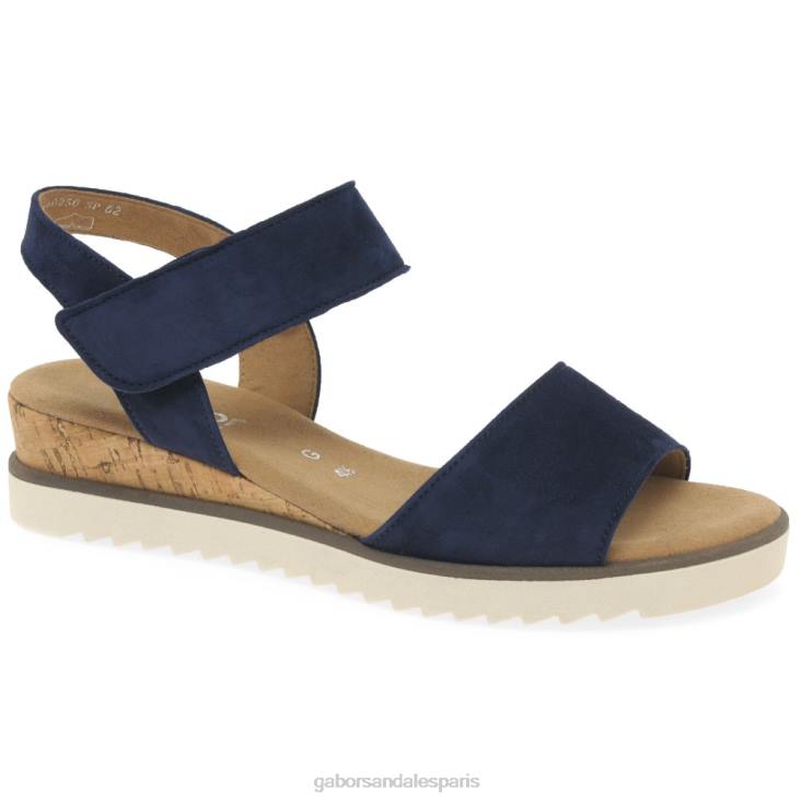 femmes Gabor daim bleu foncé sandales Raynor chaussure 4LHL158