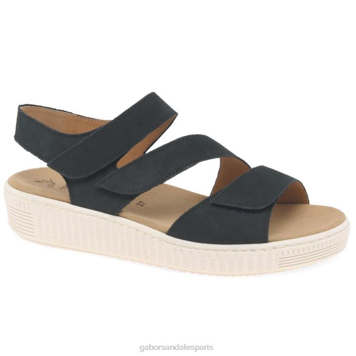 femmes Gabor nubuck bleu nuit sandales à soucis chaussure 4LHL170